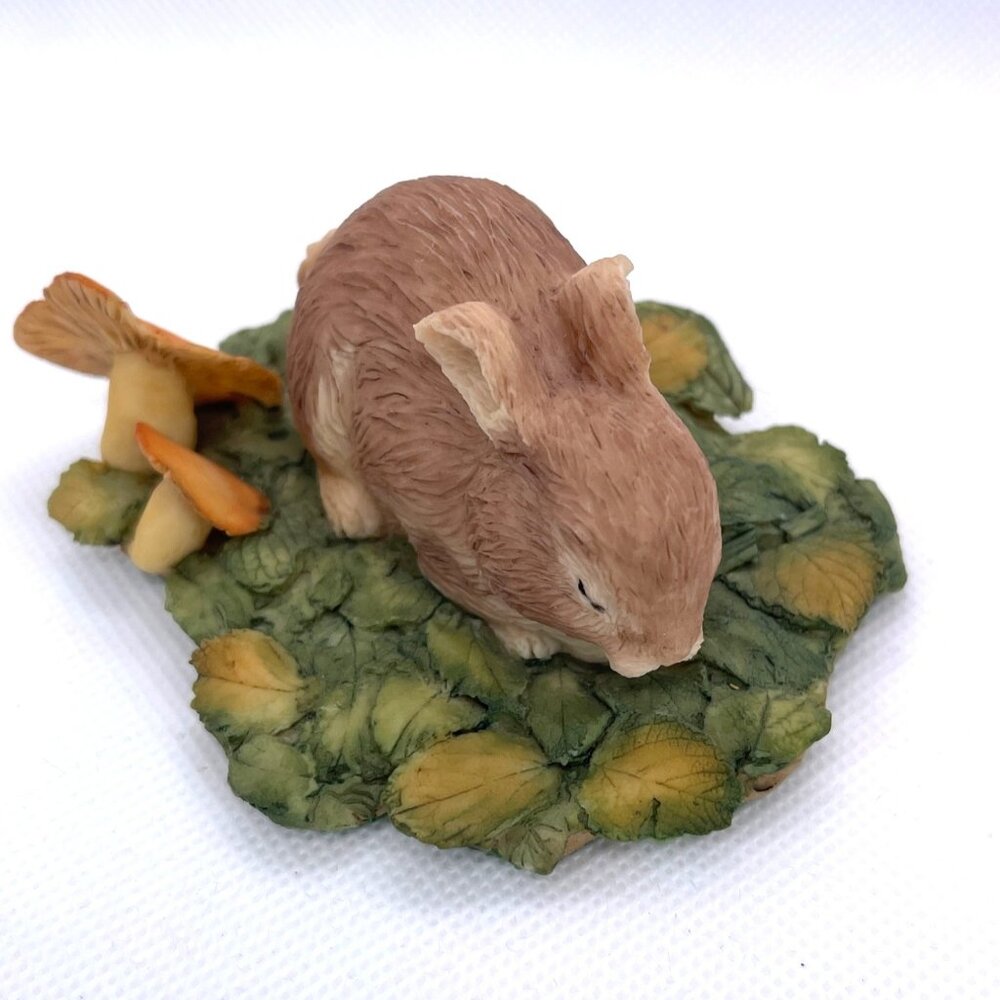 VTG Hand Painted Brown Bunny Rabbit Baby Aynsley MasterCraft Green UK England - Picture 12 of 12